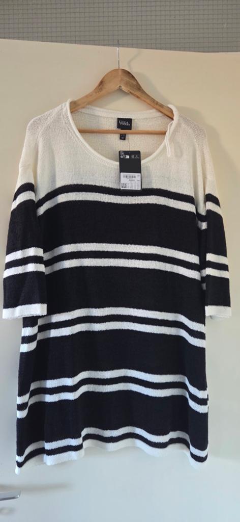 Ulla Popken gestreepte trui, maat 50/52, nieuw met kaartje, Kleding | Dames, Grote Maten, Zwart, Trui of Vest, Nieuw, Ulla Popken