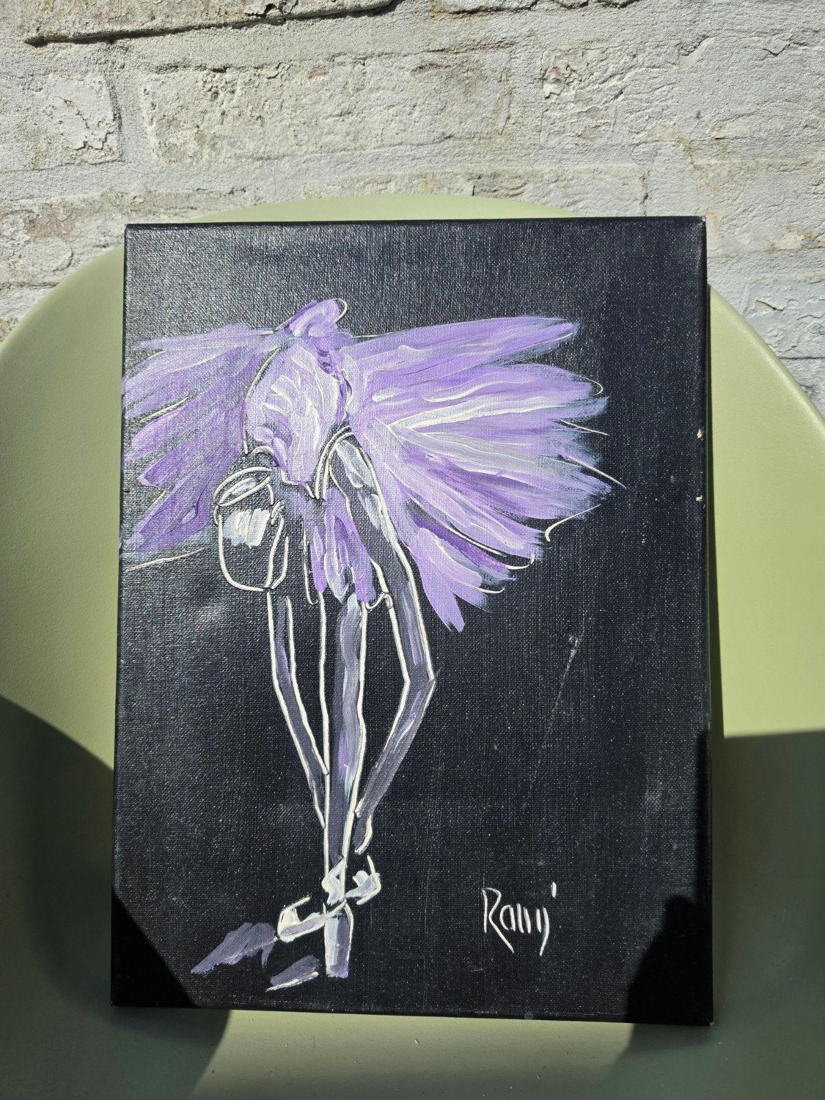 Schilderij Ballerina in Paars, Ophalen of Verzenden