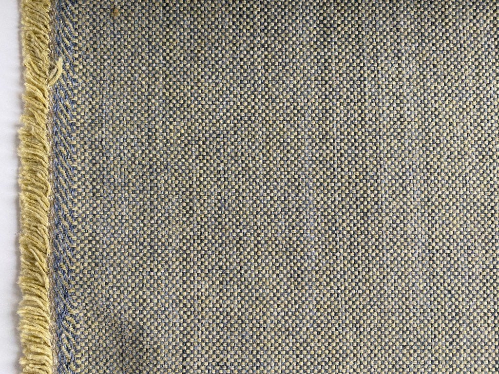 Vyva Sunbrella Aqua; blauw+geel; 2,1 meter meubelstof, Overige materialen, Meerkleurig, 120 cm of meer, Ophalen of Verzenden