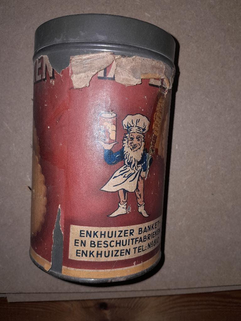 koekjes blik Enkhuizer J koek, Ophalen, Gebruikt, Overige, Overige merken