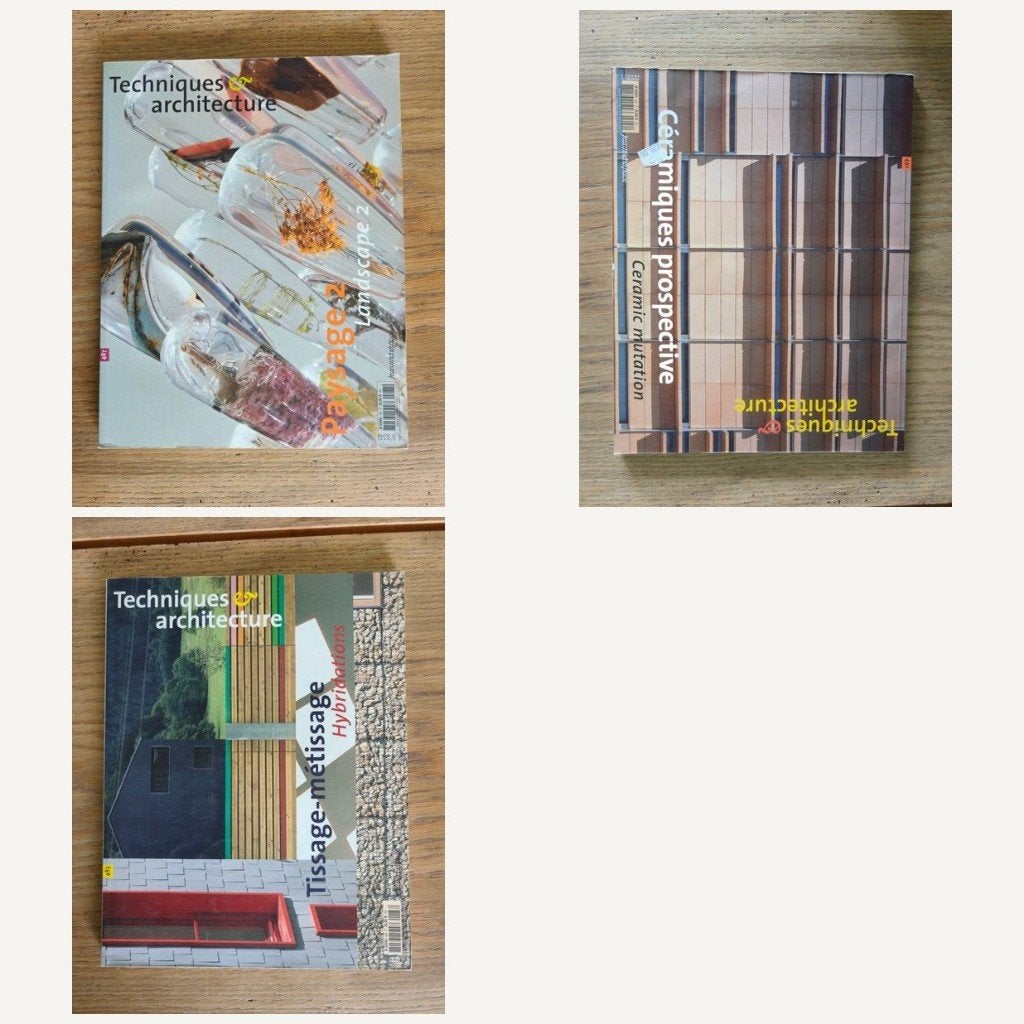 Architectuurtijdschriften 3x - Techniques & Architecture, Ophalen of Verzenden