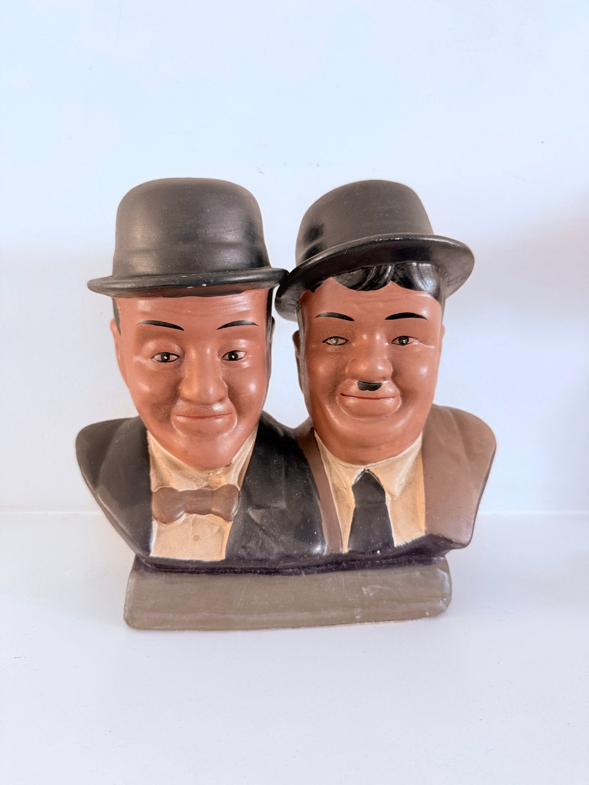 Vintage Laurel & Hardy Beeld, Ophalen, Groep mensen, Minder dan 20 cm, Buste