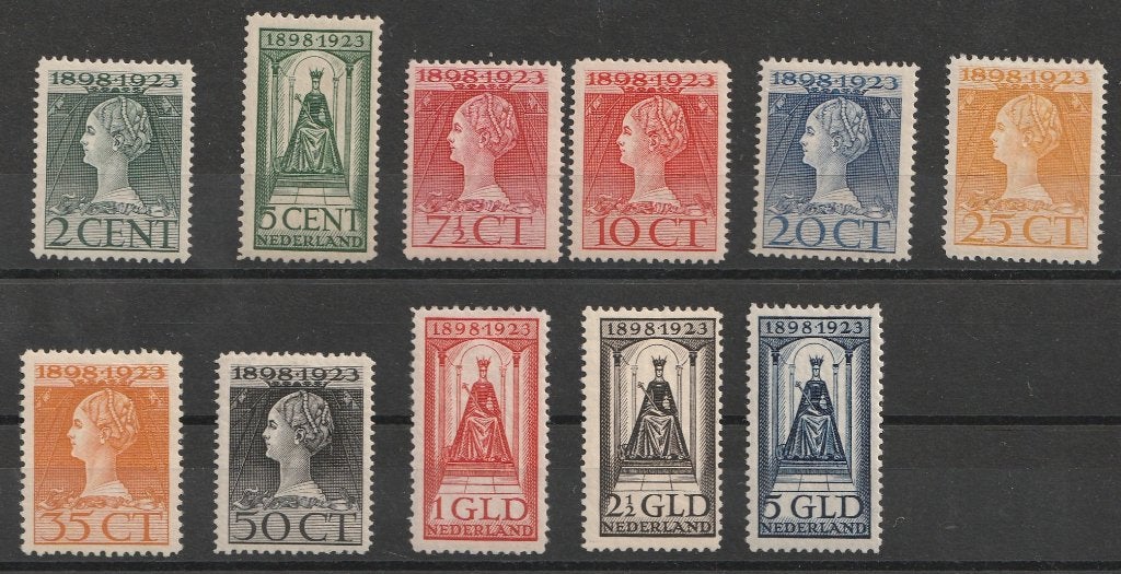 121-131 1923 Jubileum MNH/MLH, Postzegels en Munten, Ophalen of Verzenden, T/m 1940, Postfris