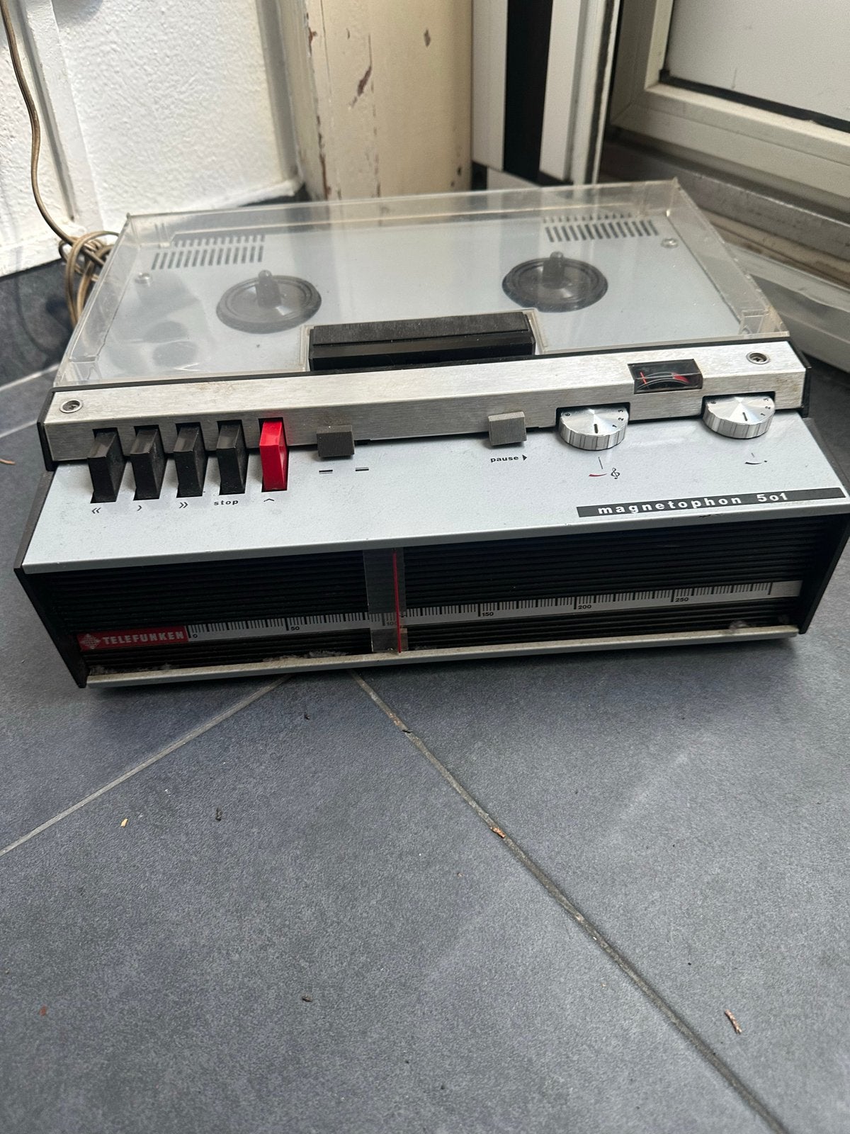 Telefunken Magnetophon 501 Bandrecorder met Stofkap, Ophalen of Verzenden, Bandrecorder, Met stofkap
