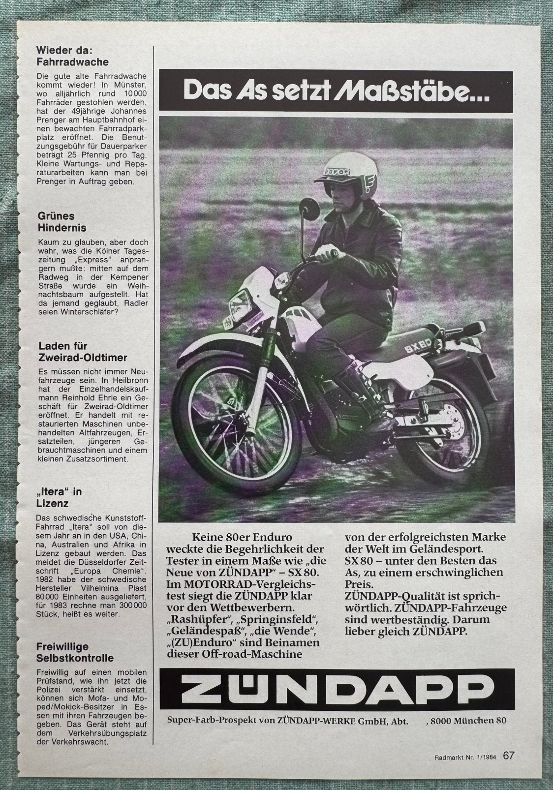 Advertentie 1984 Zündapp SX80, Verzenden, Zo goed als nieuw, Motoren