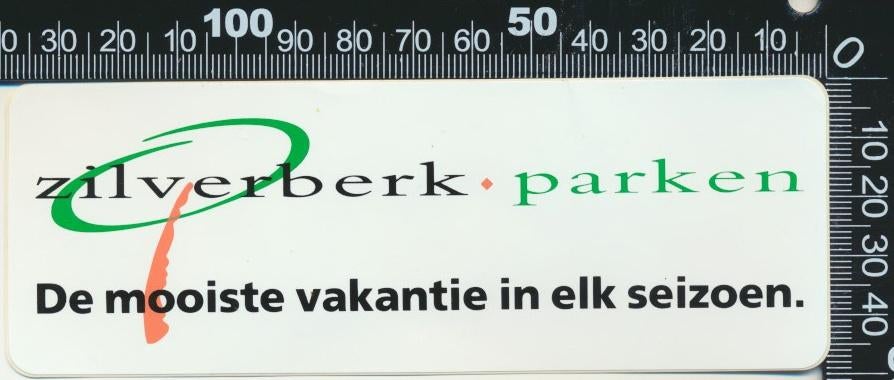 Sticker: Zilverberk Parken - De mooiste vakantie, Ophalen of Verzenden, Zo goed als nieuw, Bedrijf of Vereniging
