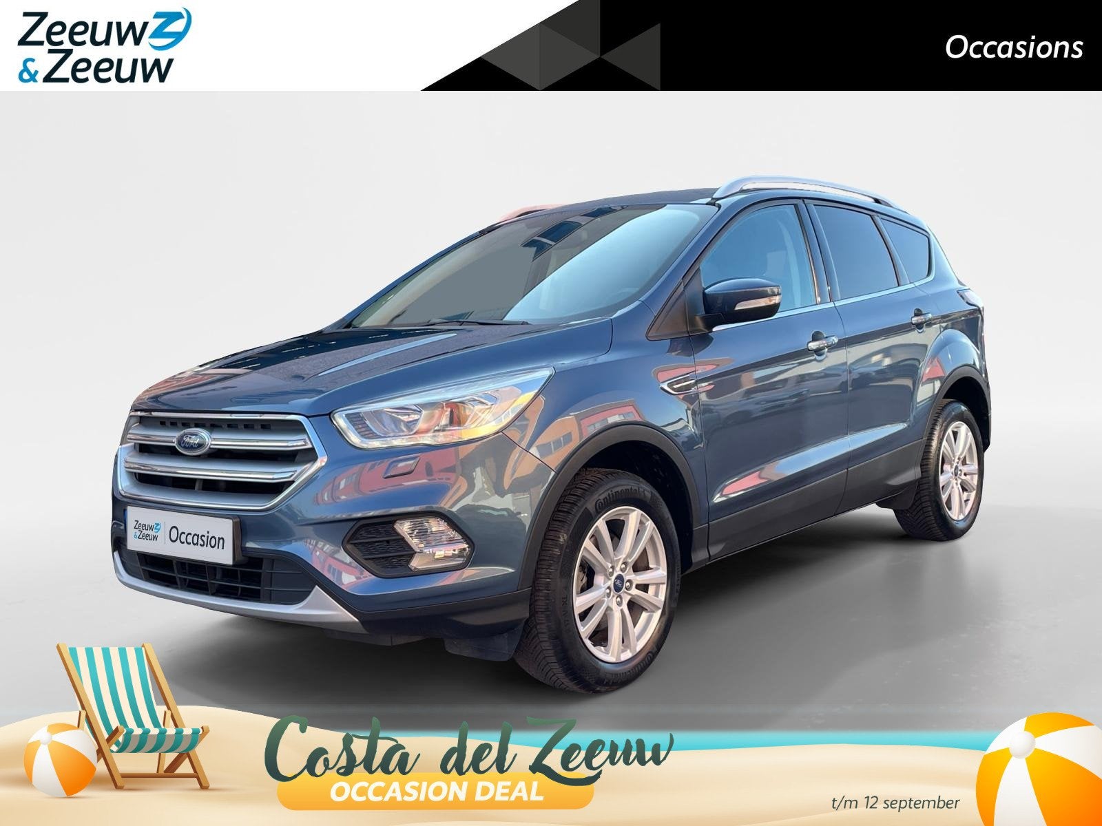 Ford Kuga 1.5 EcoBoost Titanium | Tijdelijk Extra Voordeel T, Auto's, Voorwielaandrijving, 12 maanden, 4 cilinders, Blauw