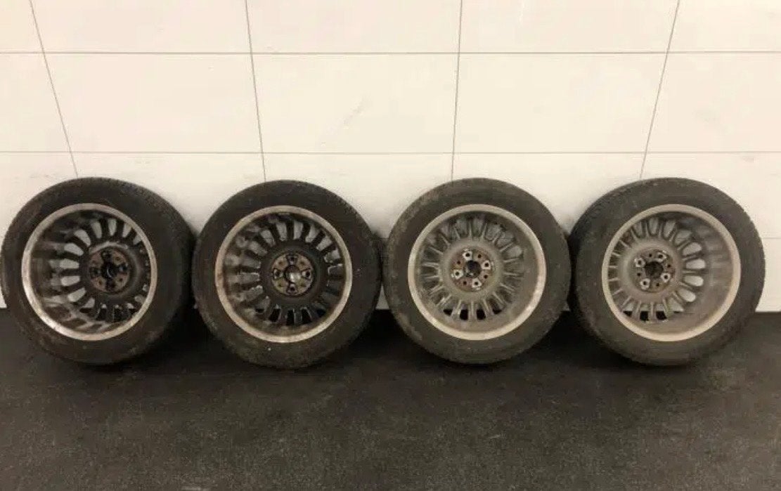Lichtmetalen velgen + banden voor Fiat 500 Hatchback, Ophalen, Gebruikt, Banden en Velgen, Personenwagen