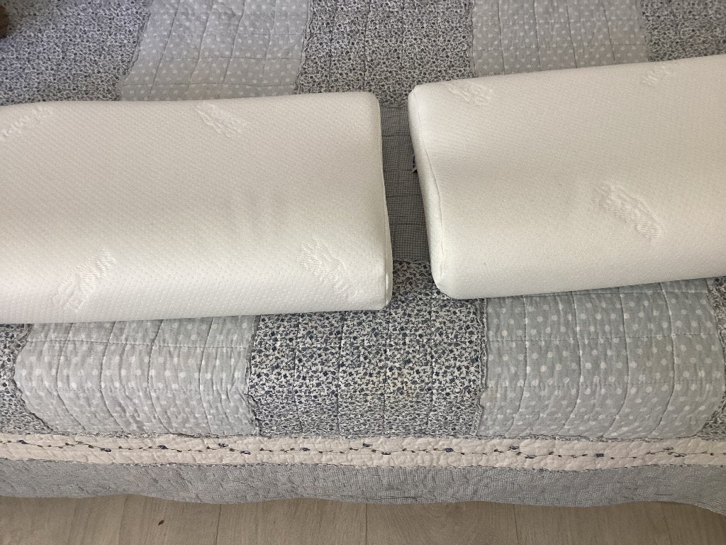 2 Tempur hoofdkussens Medium, Huis en Inrichting, Ophalen, Gebruikt, Eenpersoons, Wit