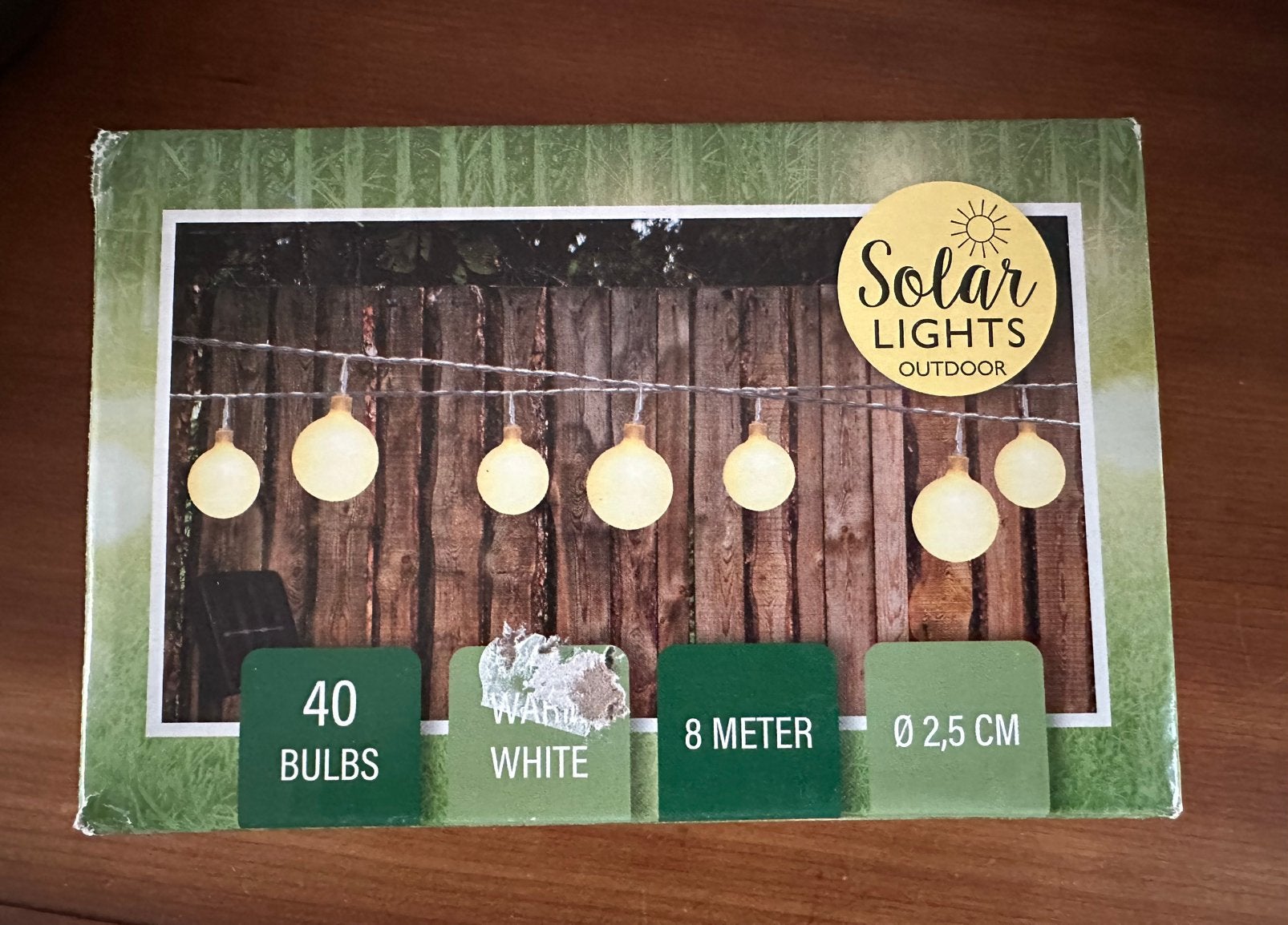 Nieuw in doos solar tuin feest verlichting 8 meter, Tuin en Terras, Zonne-energie, Kunststof, Minder dan 50 watt, Overige typen