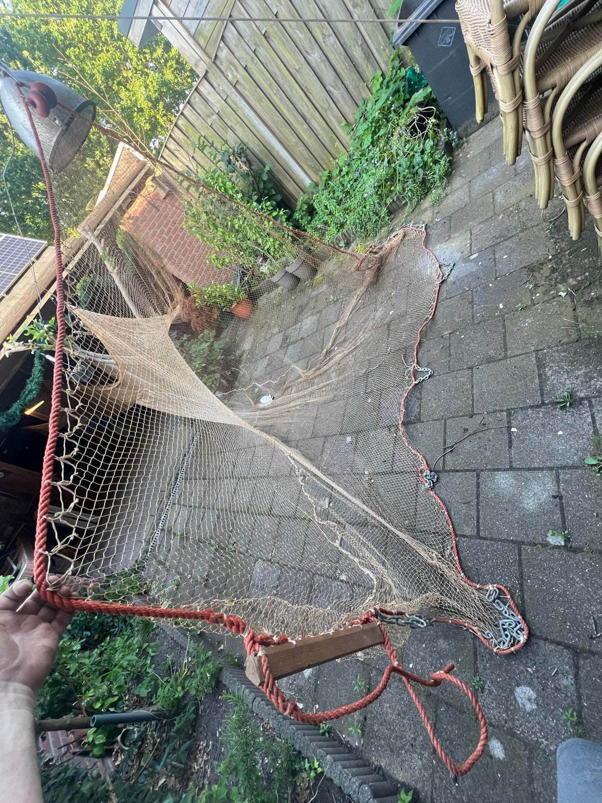 Groot visnet voor decoratie of vissen, Ophalen of Verzenden, Gebruikt, Net of Fuik