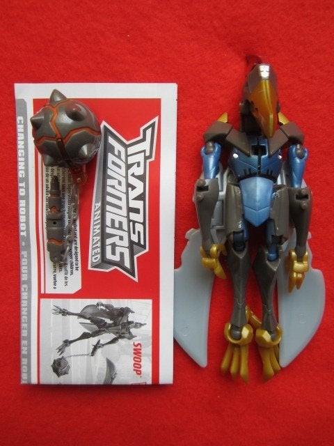 Figuur Transformers Animated Swoop of Topspin + Twintwist, Overige generaties, Ophalen of Verzenden, Zo goed als nieuw