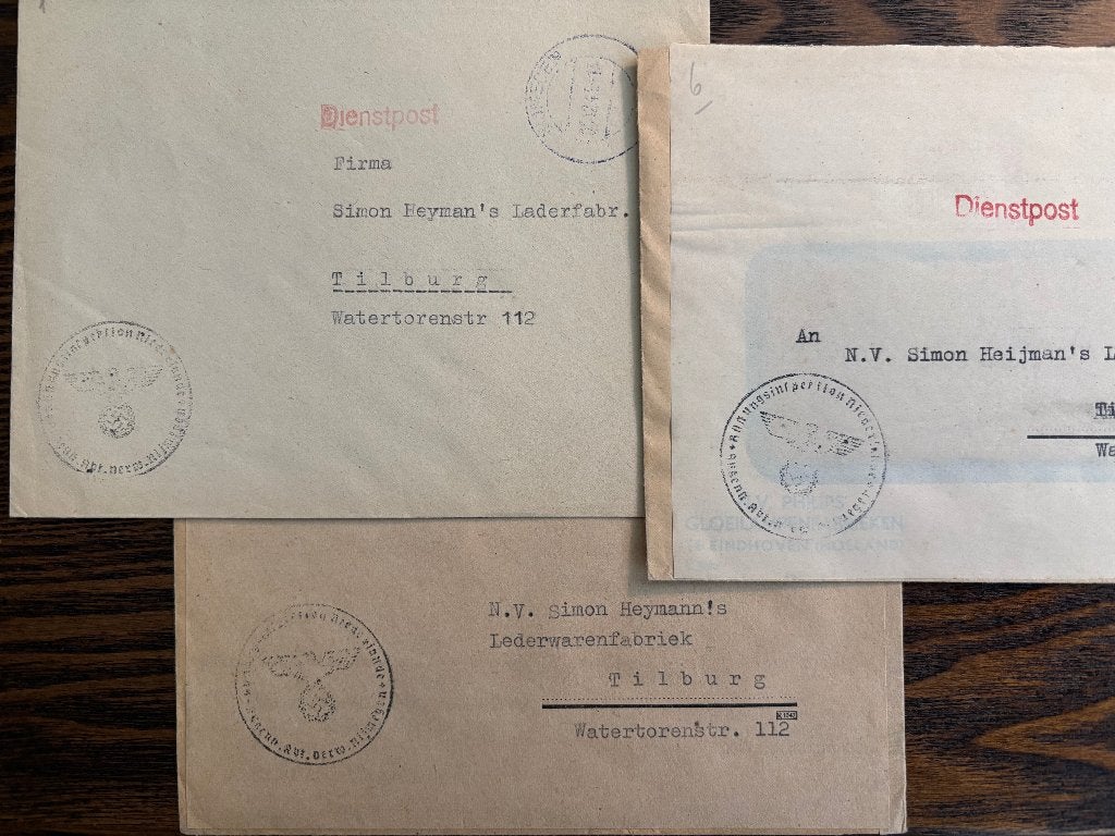 3 Poststukken Duitse Dienspost, NL in WO2, Nijmegen, Verzenden, Envelop