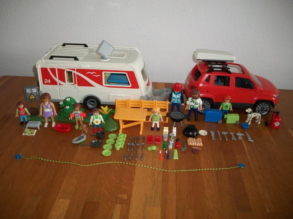 5434 + 5436 gezinscaravan + gezinswagen met dakkoffer, Kinderen en Baby's, Speelgoed | Playmobil, Ophalen of Verzenden, Zo goed als nieuw