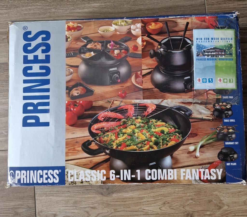 Princess classic 6-in-1 combi fantasy, Witgoed en Apparatuur, Gourmetstellen, Ophalen of Verzenden, 4 t/m 7 personen