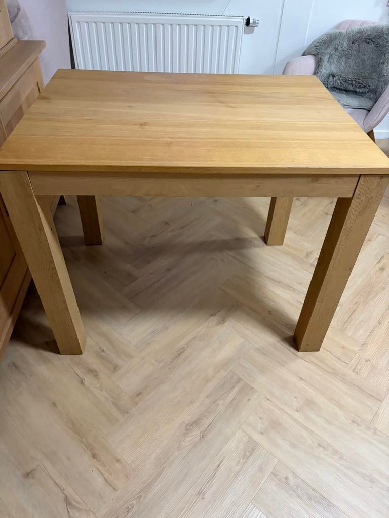 Tafel van eikenhout, Huis en Inrichting, Tafels | Eettafels, Ophalen, Eikenhout, 50 tot 100 cm, Zo goed als nieuw