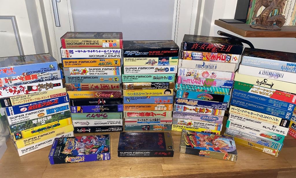 Super famicom games final fantasy chrono trigger parodius, Ophalen of Verzenden, Zo goed als nieuw, Met 1 controller