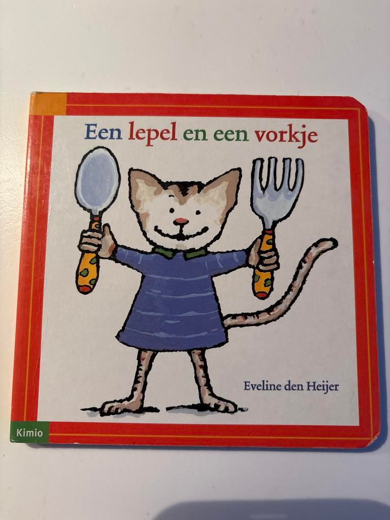 Een lepel en een vorkje - Kimio dreumesboekje, Ophalen of Verzenden, Zo goed als nieuw, Uitklap-, Voel- of Ontdekboek, 0 tot 6 maanden