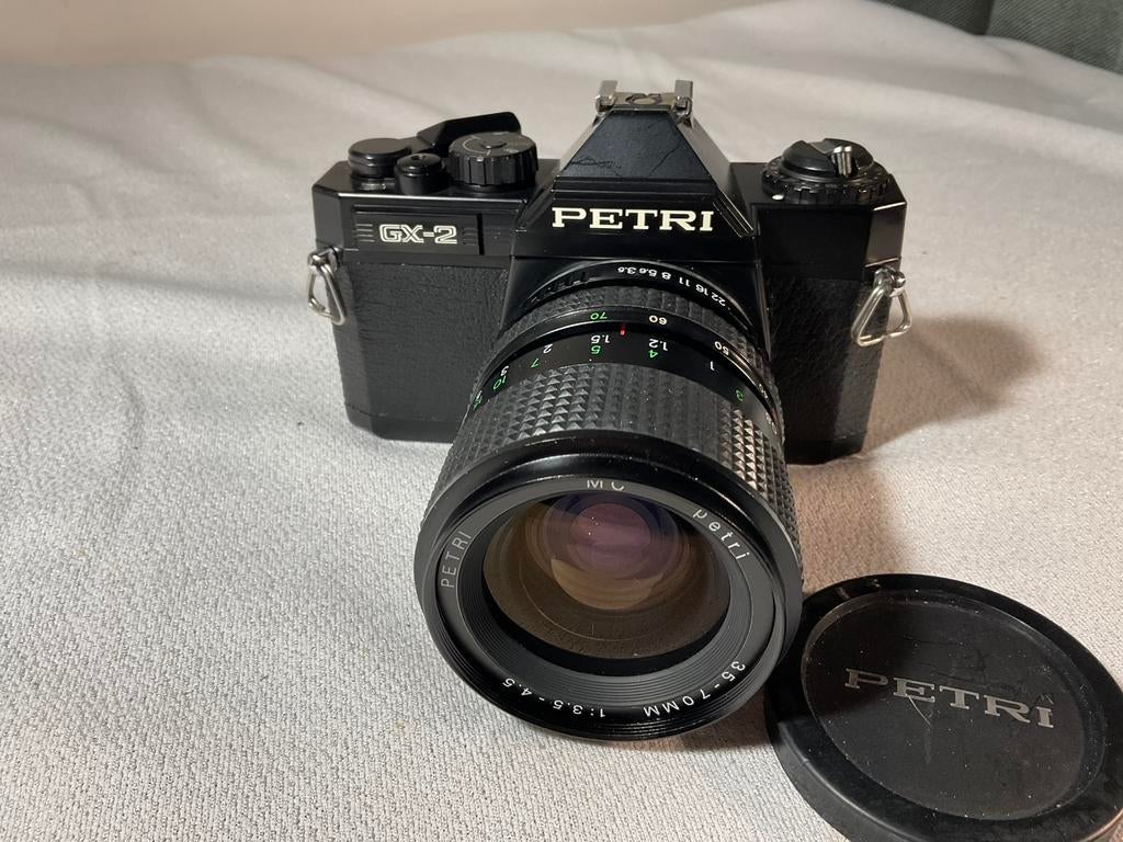 Een mooie en goed werkende PETRI GX-2 met 35-70 lens, Audio, Tv en Foto, Fotocamera's Analoog, Ophalen of Verzenden, Gebruikt