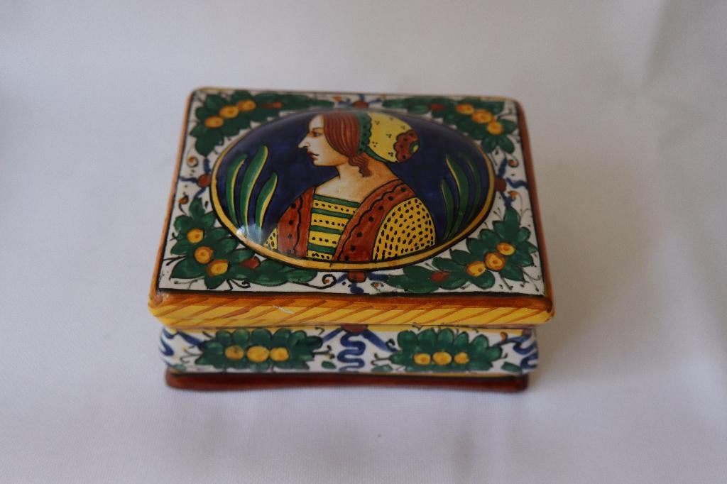 Vintage Deruta Italie keramiek juwelen doosje, Ophalen of Verzenden