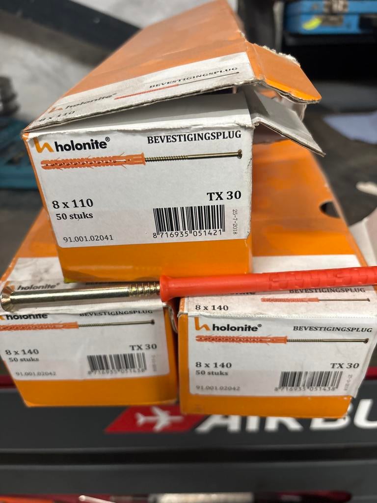 Holonite Bevestigingspluggen 8x110/8x140 - Nieuw, Ophalen, Nieuw, 100 tot 250 mm, Pluggen