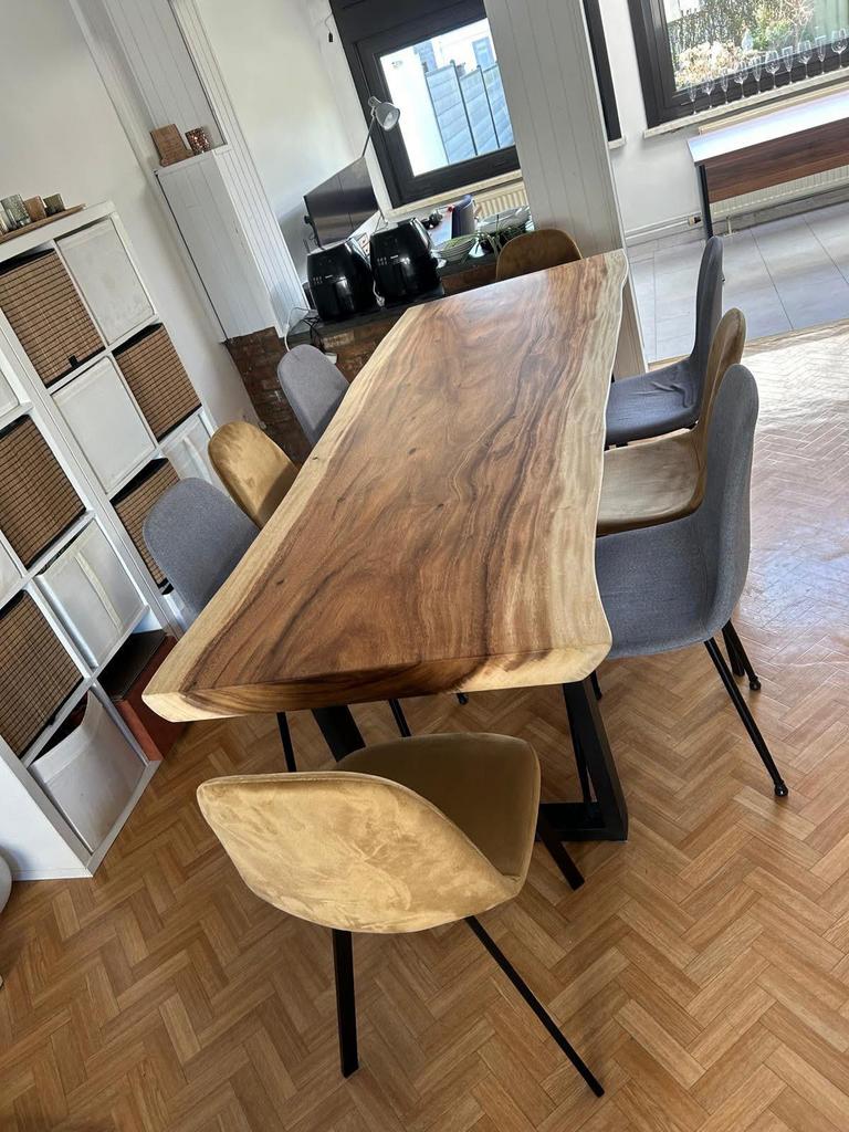 Suar boomstamtafel waterval ovaal bartafel vergadertafel, Huis en Inrichting, Tafels | Eettafels, Ophalen of Verzenden, Nieuw