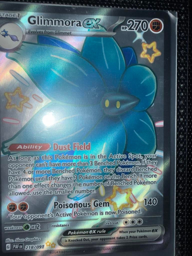 Glimmora ex - Zeldzame Pokémonkaart, Ophalen of Verzenden, Zo goed als nieuw, Losse kaart, Foil
