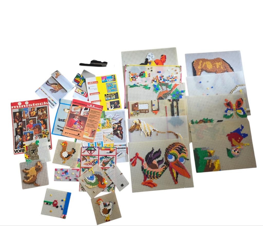Compleet Ministeck Set met Gesorteerde Bak en Boekjes, Hobby en Vrije tijd, Ophalen of Verzenden, Gebruikt, Box-set