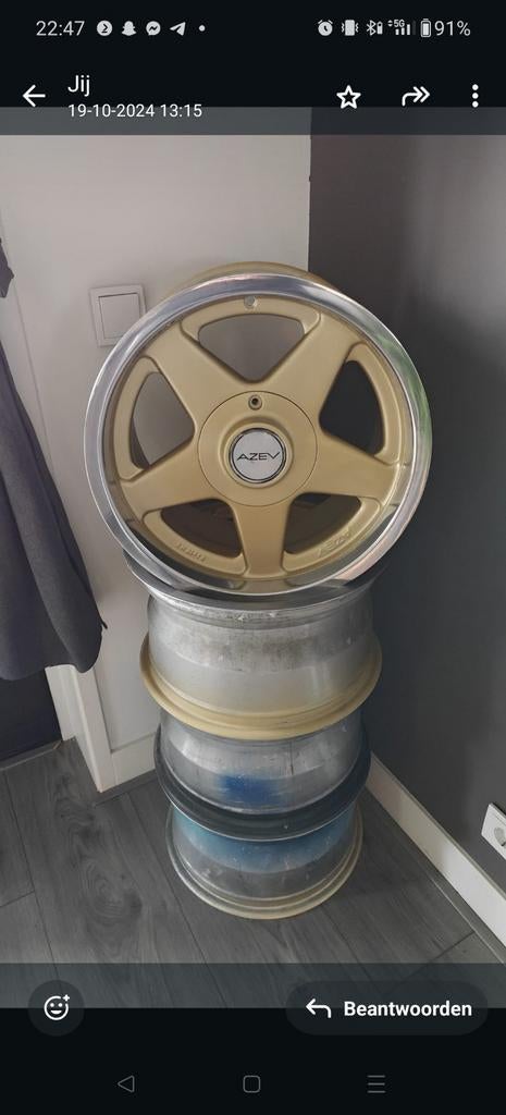 breedset azev A 5x100 16 inch, Ophalen, 16 inch, Zomerbanden, Velg(en)