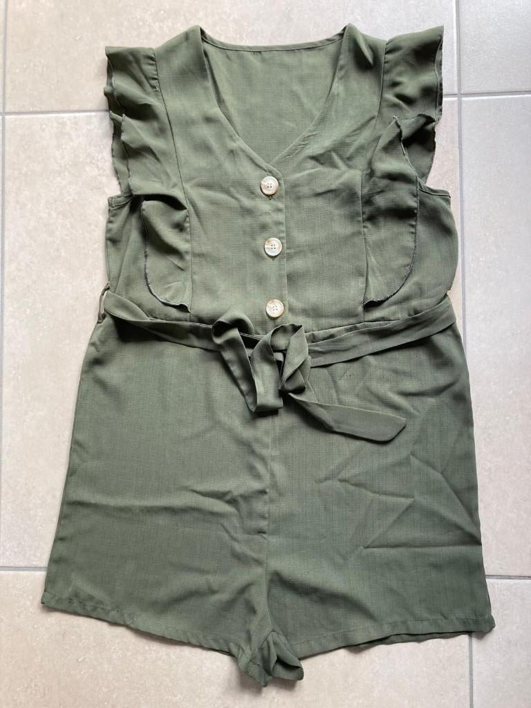 Groene jumpsuit S, Ophalen of Verzenden, Zo goed als nieuw, Maat 36 (S), Groen