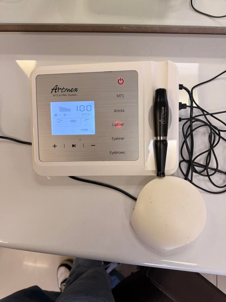 Artmex V9 PMU Systeem - Perfecte Permanente Make-Up, Lippen, Wit, Ophalen of Verzenden, Zo goed als nieuw