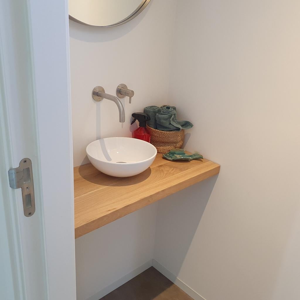 badkamerplank eiken planken op maat badkamermeubel robuust, Ophalen of Verzenden, Nieuw, Overige typen