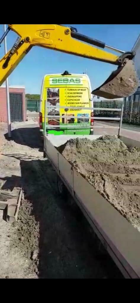 Minigraver verhuur, grondwerken, tuinstraatwerken, tuinhuis, Ophalen, Graafmachine