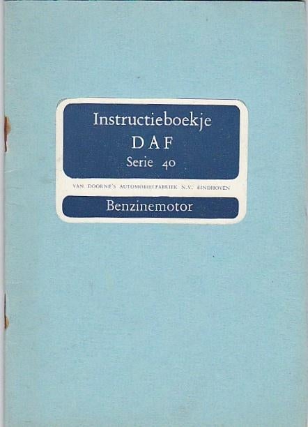 DAF serie 40 vrachtwagen chassis instruktieboek handleiding, Boeken, Ophalen of Verzenden, Zo goed als nieuw, Vrachtwagen