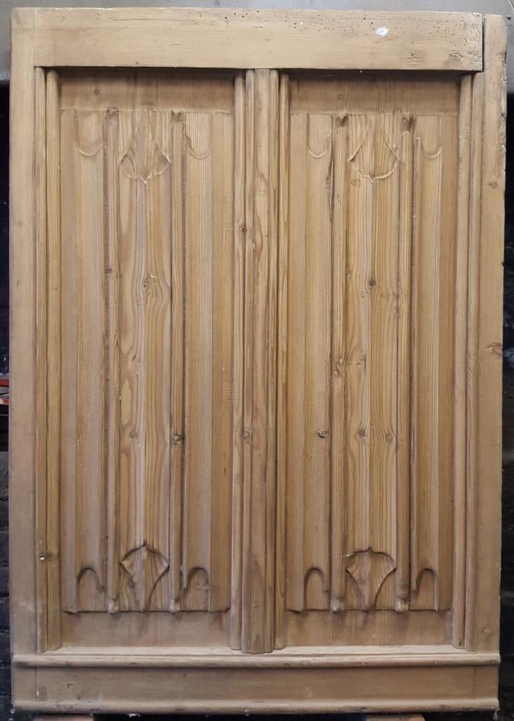 Briefpanelen - neogotisch grenenhout, Engeland 19e eeuw, Ophalen