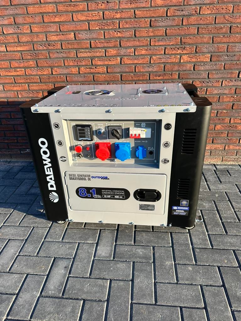 Daewoo Diesel Generator! 8,1KVA! Nieuw! Goedkoopste van NL!, Ophalen of Verzenden, Nieuw, Dieselolie, Geluidgedempt