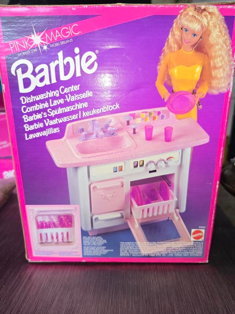 Barbie pink magic dishwashing center, Ophalen of Verzenden, Kunststof