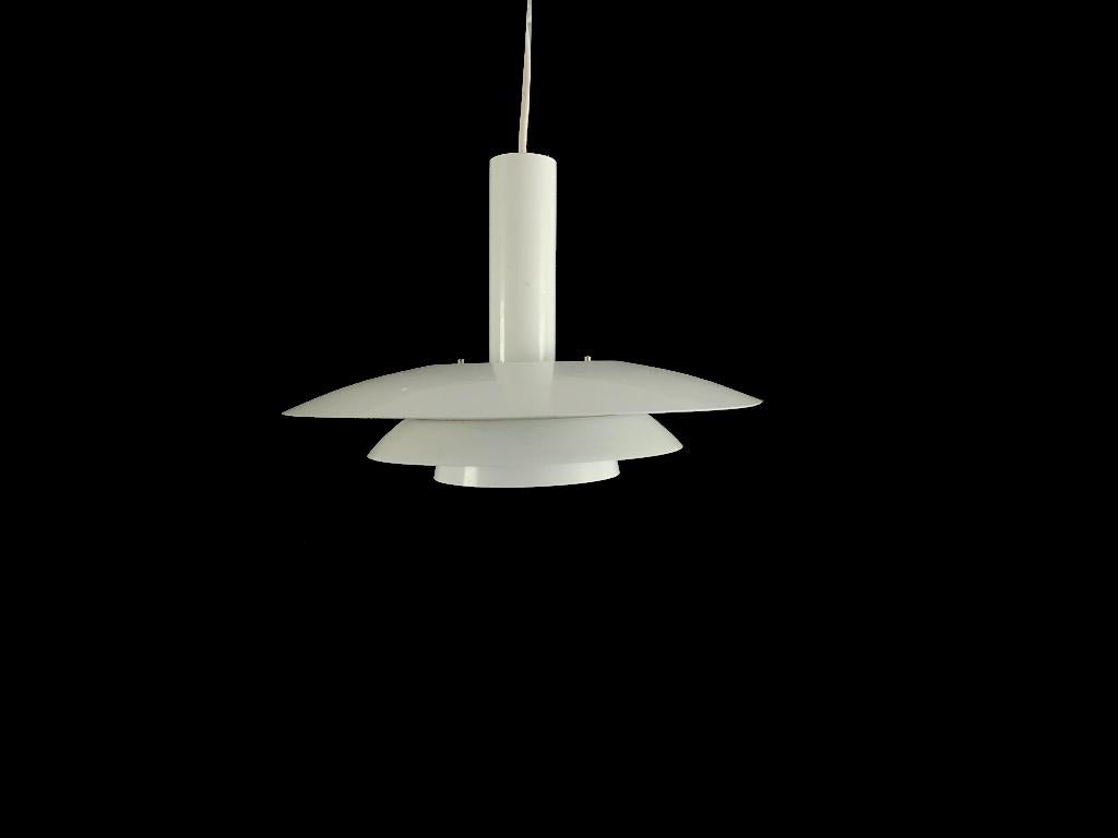Fantastische vintage Scandinavische lamellen hanglamp, Ophalen of Verzenden, Gebruikt, Metaal, Minder dan 50 cm