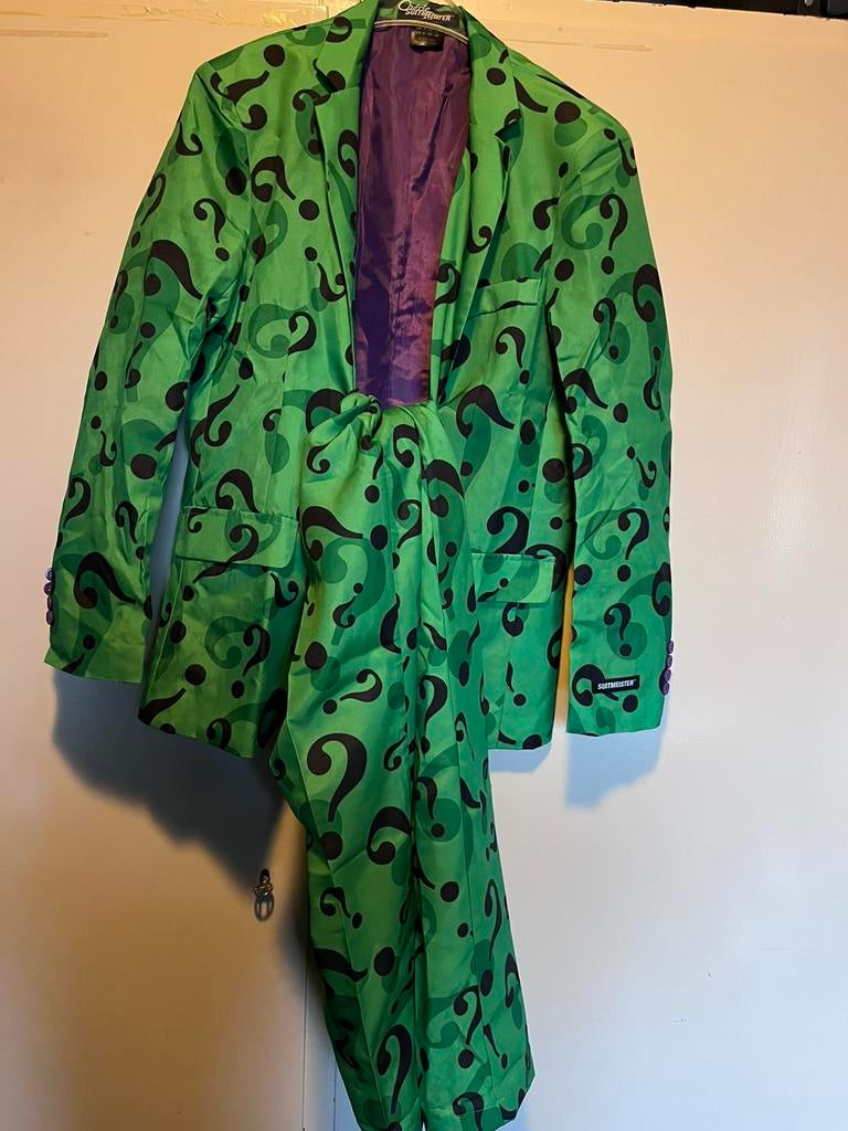 Suitmeister The Riddler/The Joker pak - Maat S / 44-46, Kleding | Heren, Carnavalskleding en Feestkleding, Ophalen of Verzenden