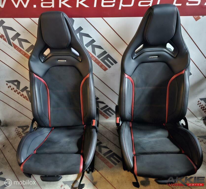 Mercedes A CLA GLA kuipstoelen AMG rode stiksel W177 W118, Auto-onderdelen, Interieur en Bekleding, Ophalen of Verzenden, Gebruikt