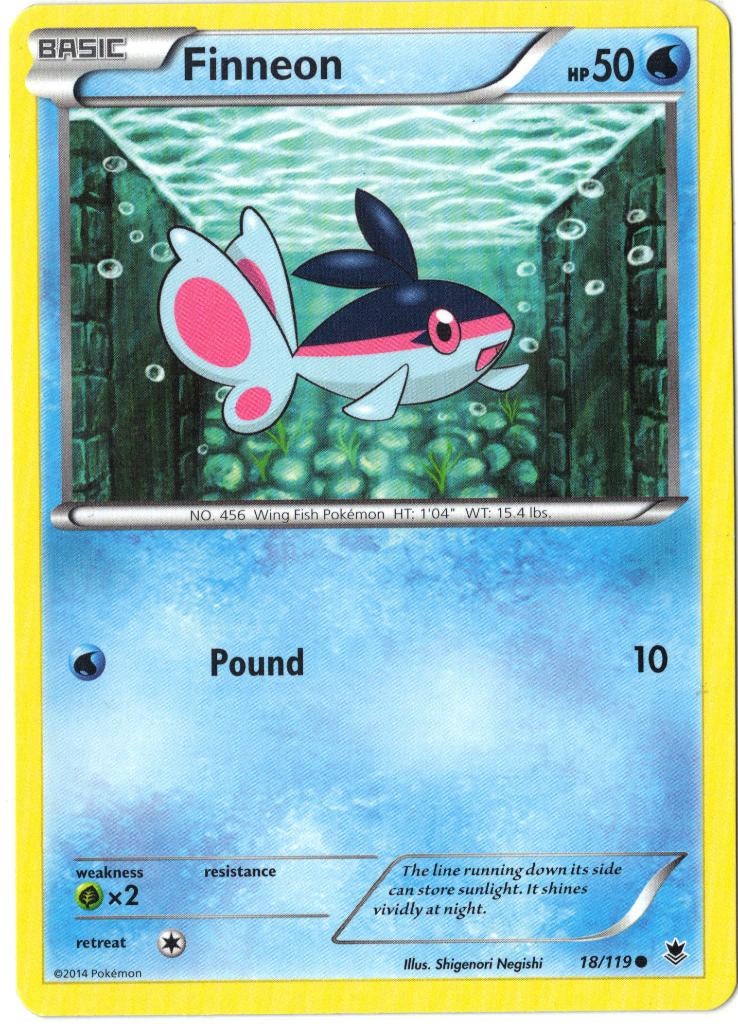 Phantom Forces,  Finneon [common] 18/119, Hobby en Vrije tijd, Verzamelkaartspellen | Pokémon, Nieuw, Losse kaart, Ophalen of Verzenden