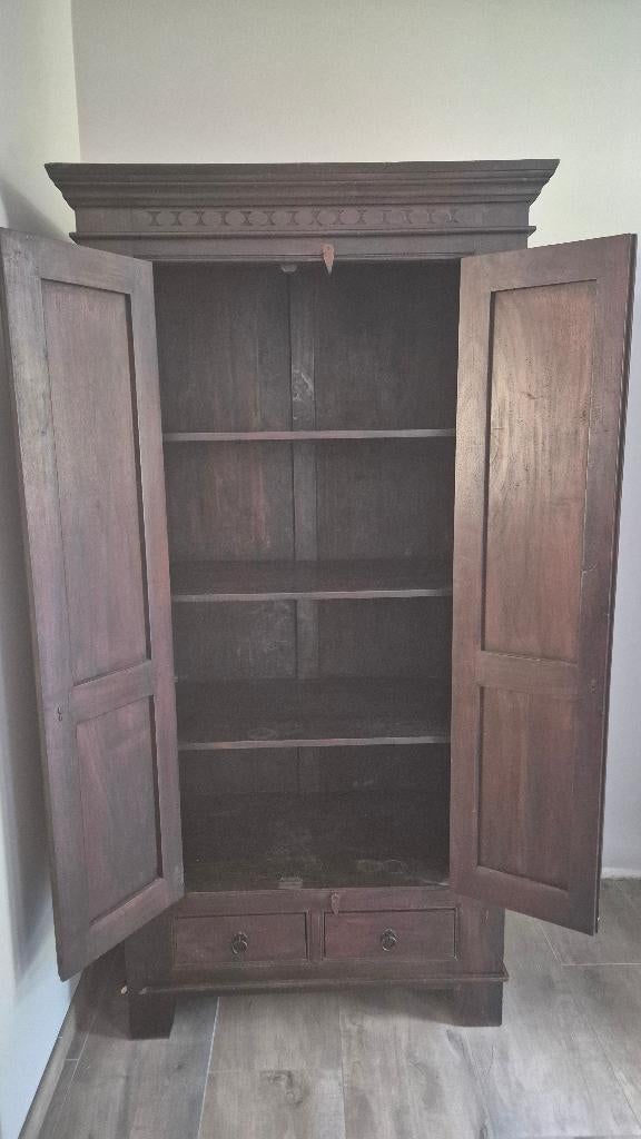 Koloniale kastenset, Huis en Inrichting, Kasten | Dressoirs, Ophalen, Gebruikt, Koloniaals, 50 tot 100 cm