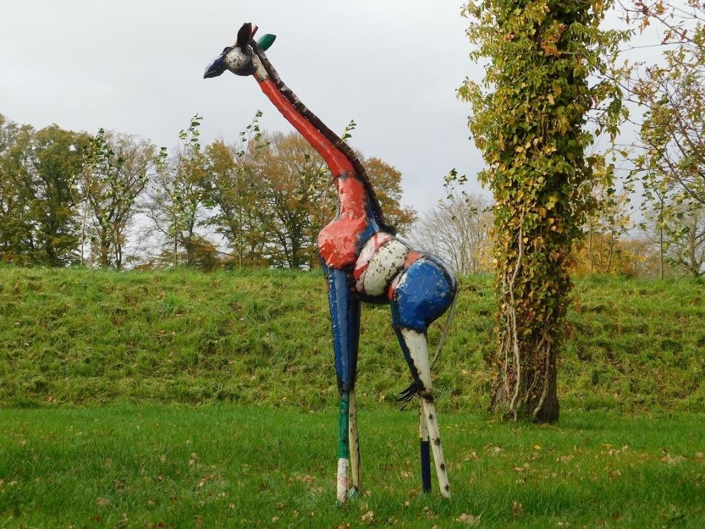 Giraffe ''Zawadi'' XL - 200 cm - Handgemaakt, Verzamelen, Beelden en Beeldjes, Ophalen of Verzenden