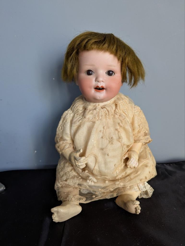 Antieke Heubach Koppelsdorf Pop Heubach, Verzamelen, Poppen, Ophalen of Verzenden, Gebruikt, Pop