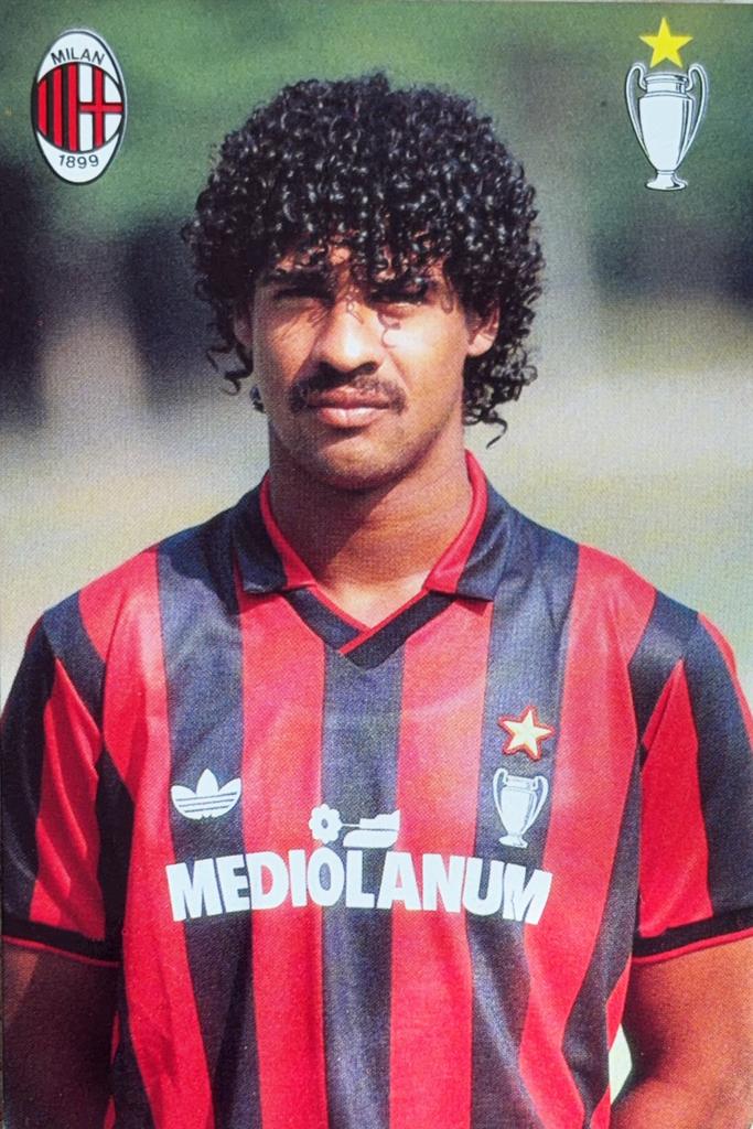Spelerskaart Frank Rijkaard - AC Milan - seizoen 1990/1991, Verzamelen, Ophalen of Verzenden, Zo goed als nieuw, Ajax, Spelerskaart