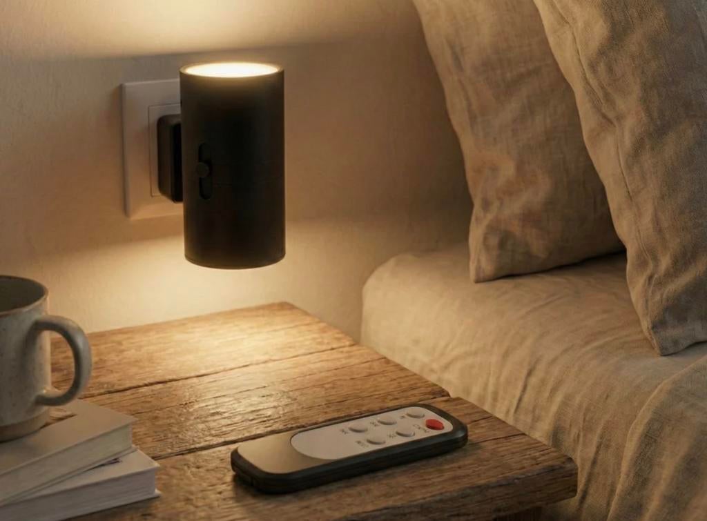 Plugify one stopcontact lamp zwart 2x, Huis en Inrichting, Lampen | Wandlampen, Ophalen of Verzenden, Nieuw