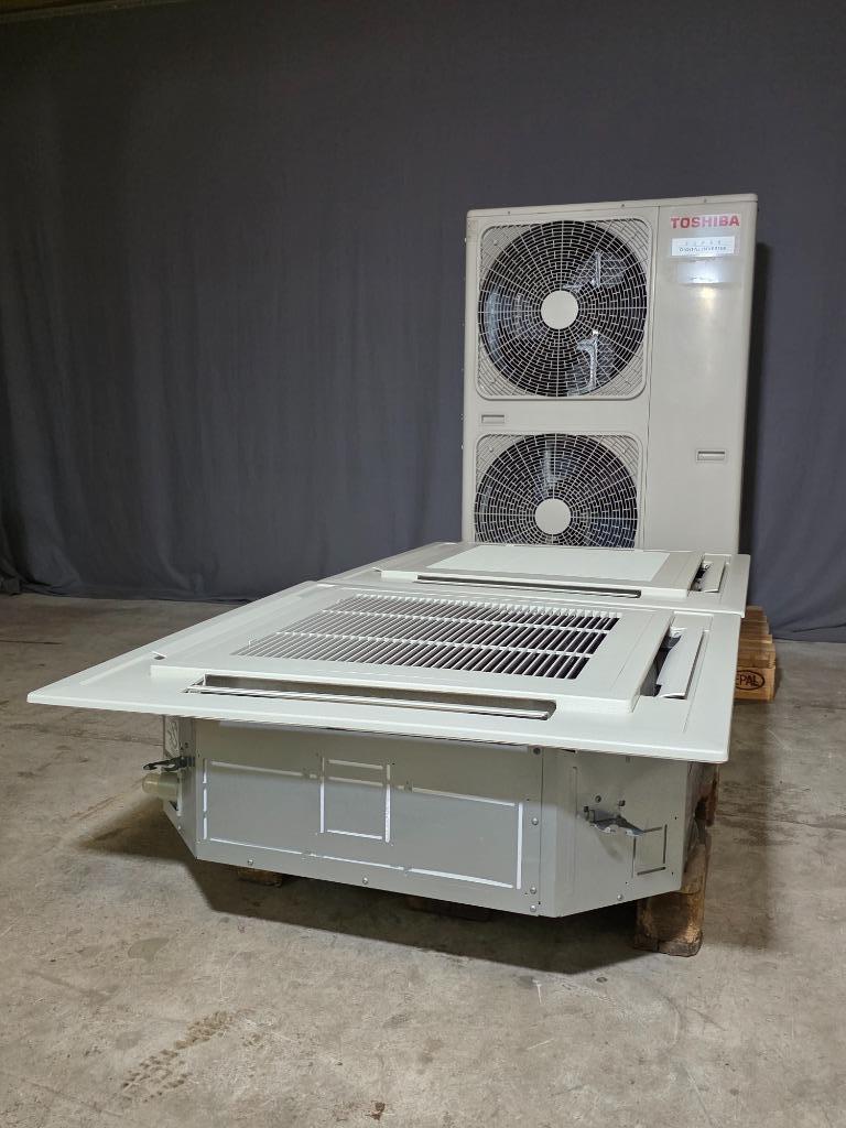 Toshiba Super Digital Inverter 2x cassette airco 16 kW, Witgoed en Apparatuur, Airco's, Koelen en Ontvochtigen, Timer, 3 snelheden of meer