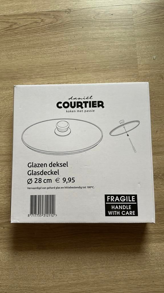 Glazen pannendeksel, Huis en Inrichting, Keuken | Potten en Pannen, Ophalen of Verzenden, Nieuw, Glas, Koekenpan of Braadpan