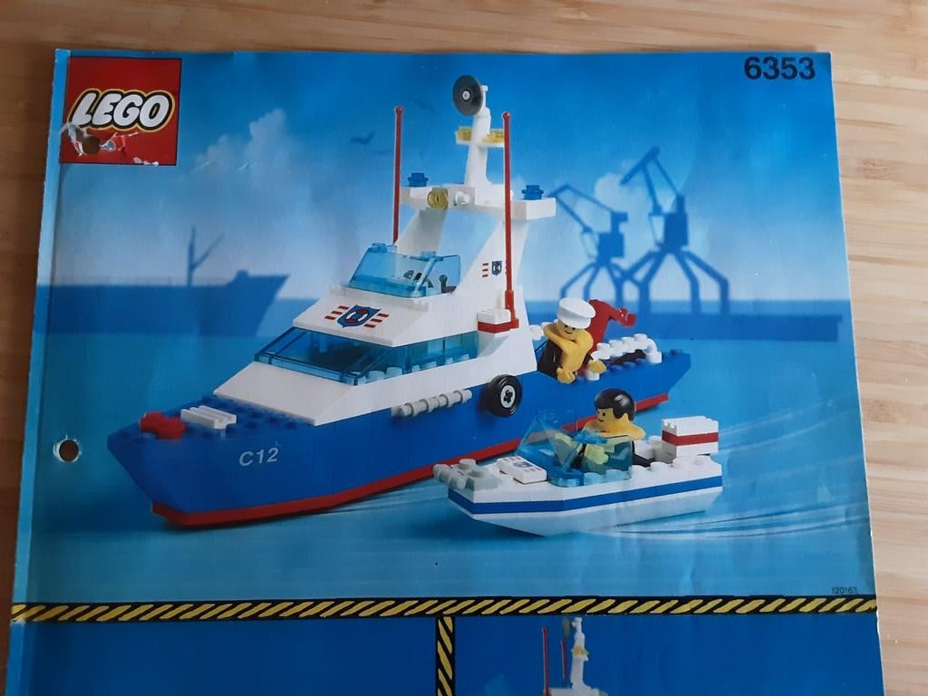 Lego 6353 Kustwacht C12 - Met Instructies, Kinderen en Baby's, Speelgoed | Duplo en Lego, Ophalen of Verzenden, Gebruikt, Complete set