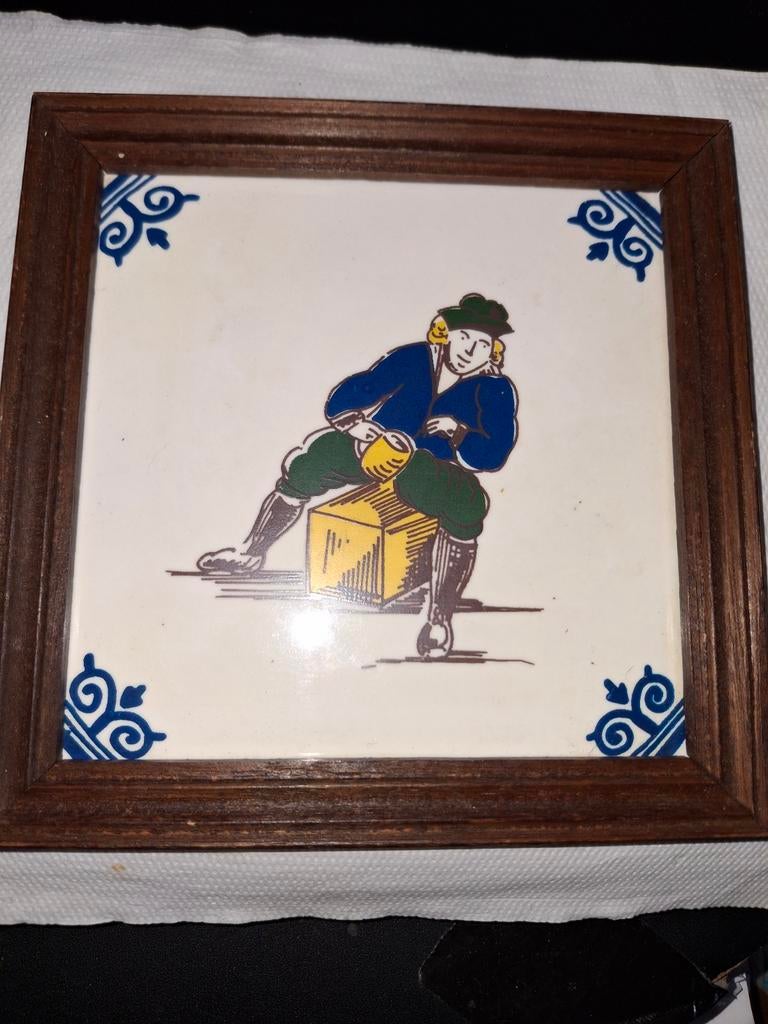 tegeltableau met man, Ophalen of Verzenden